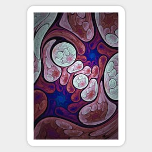 Rock & Water Abstract Digital Art Sticker